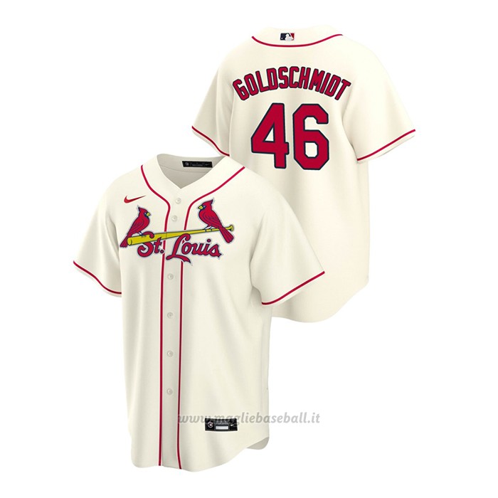 Maglia Baseball Uomo St. Louis Cardinals Paul Goldschmidt Replica Alternato Crema